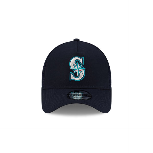 Seattle Mariners Side Script 9FORTY A-Frame Trucker Hat