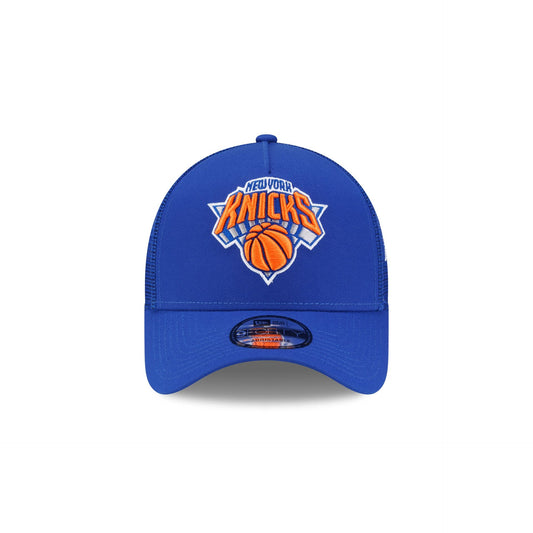 New York Knicks Side Script 9FORTY A-Frame Trucker Hat