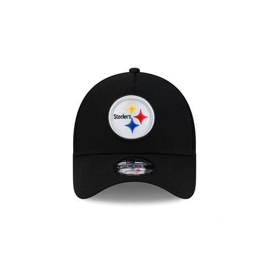 Pittsburgh Steelers Side Script 9FORTY A-Frame Trucker Hat