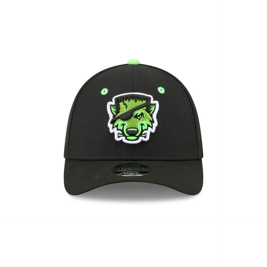 Erie SeaWolves Theme Night Black Neon 39THIRTY M-Crown Stretch Fit Hat