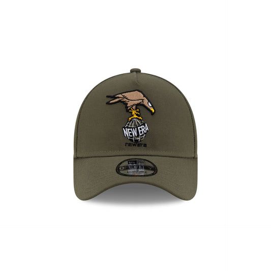 Rodrigo Roji x New Era Cap Soccer Olive Green 9FORTY A-Frame Snapback Hat