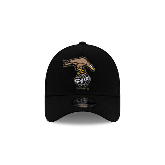 Rodrigo Roji x New Era Cap Soccer Black 9FORTY A-Frame Snapback Hat