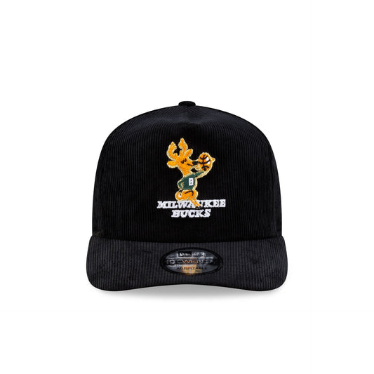 Milwaukee Bucks 1971 Finals Black & Gold Corduroy 19TWENTY Adjustable Hat
