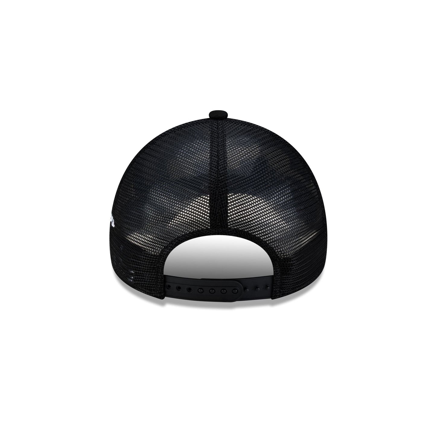 Chicago Bears Side Script Black 9FORTY A-Frame Trucker Hat