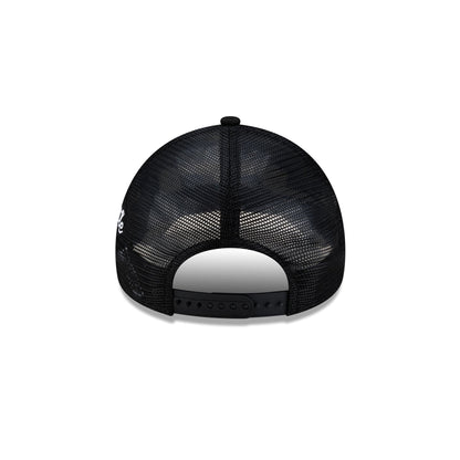 Seattle Mariners Side Script Black 9FORTY A-Frame Trucker Hat