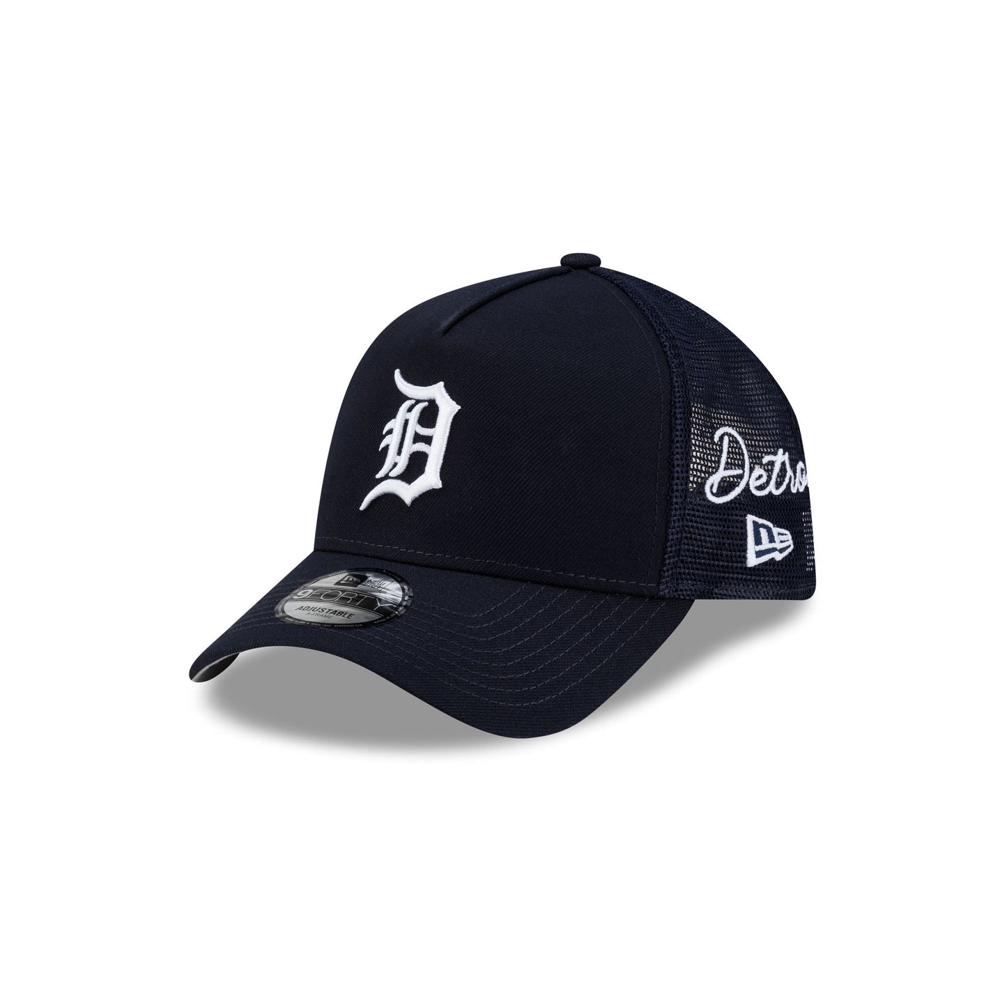 Detroit Tigers Side Script 9FORTY A-Frame Trucker Hat