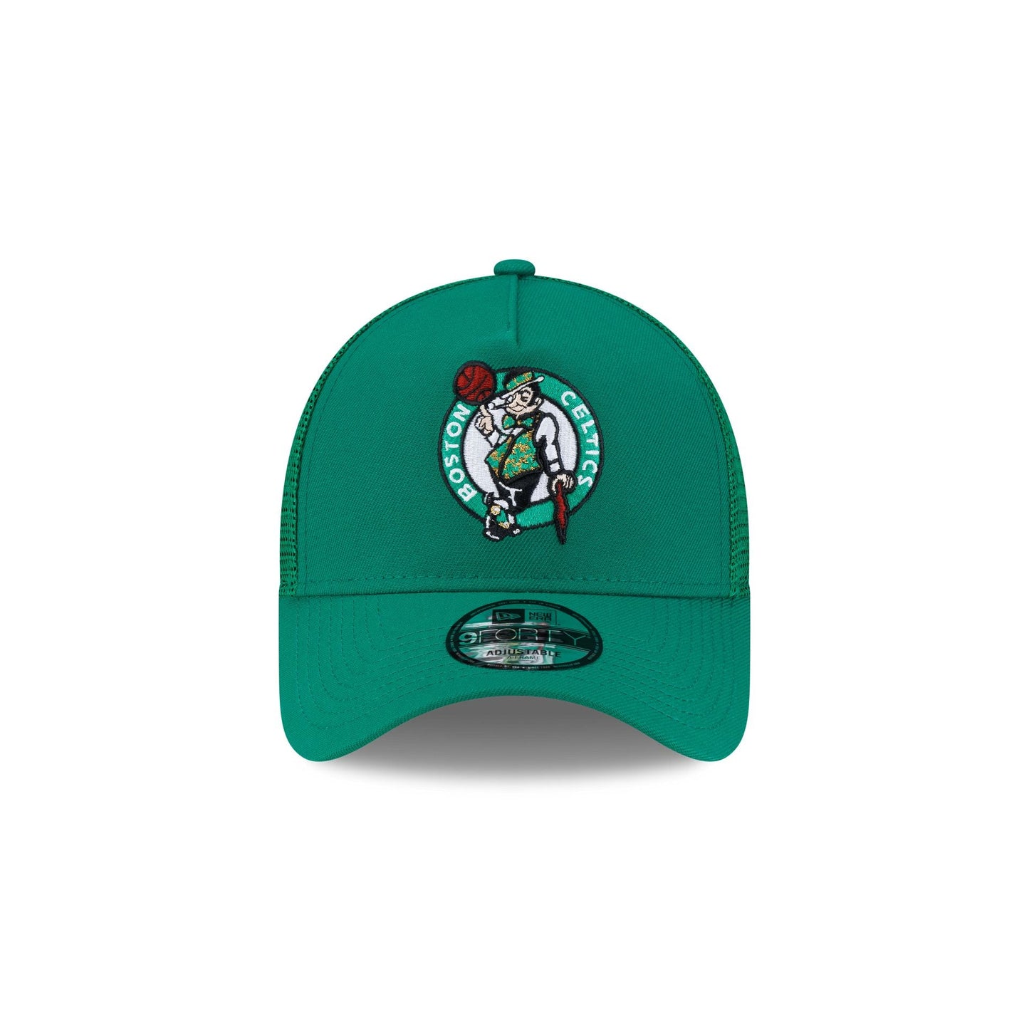 Boston Celtics Side Script 9FORTY A-Frame Trucker Hat