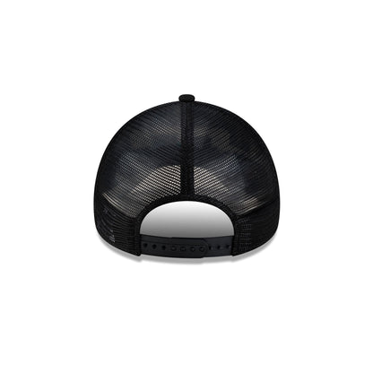 Dallas Cowboys Side Script Black 9FORTY A-Frame Trucker Hat