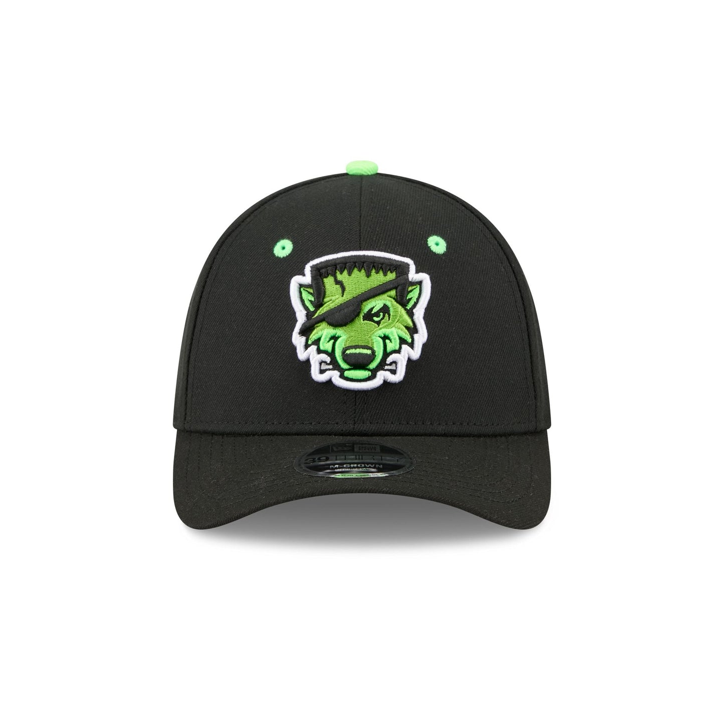 Erie SeaWolves Theme Night Black Neon 39THIRTY M-Crown Stretch Fit Hat