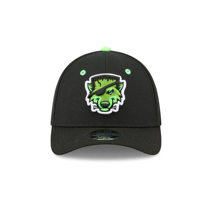 Erie SeaWolves Theme Night Black Neon 39THIRTY M-Crown Stretch Fit Hat