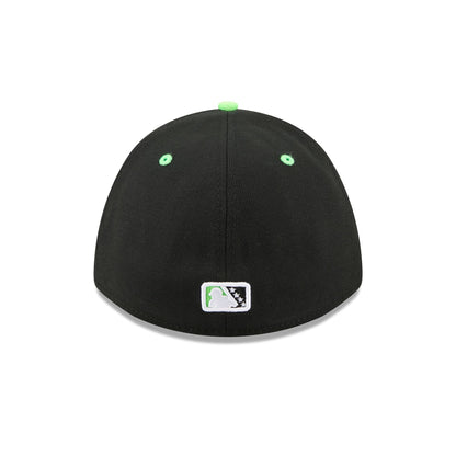 Erie SeaWolves Theme Night Black Neon 39THIRTY M-Crown Stretch Fit Hat