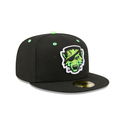 Erie SeaWolves Theme Night Black Neon 59FIFTY Fitted Hat