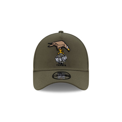 Rodrigo Roji x New Era Cap Soccer Olive Green 9FORTY A-Frame Snapback Hat