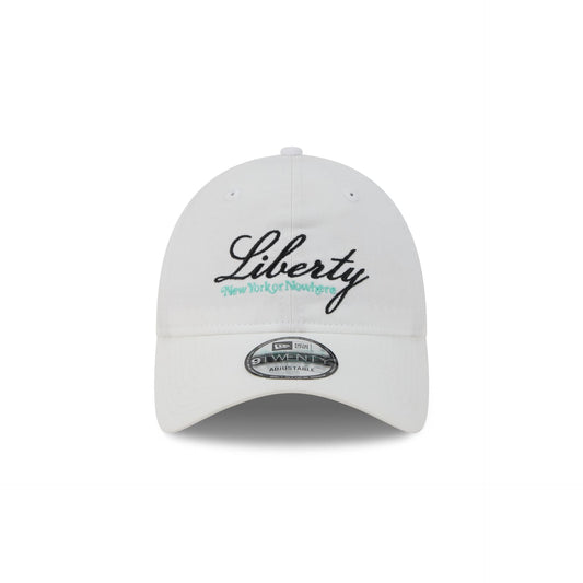New York or Nowhere x New York Liberty Script White 9TWENTY Adjustable Hat