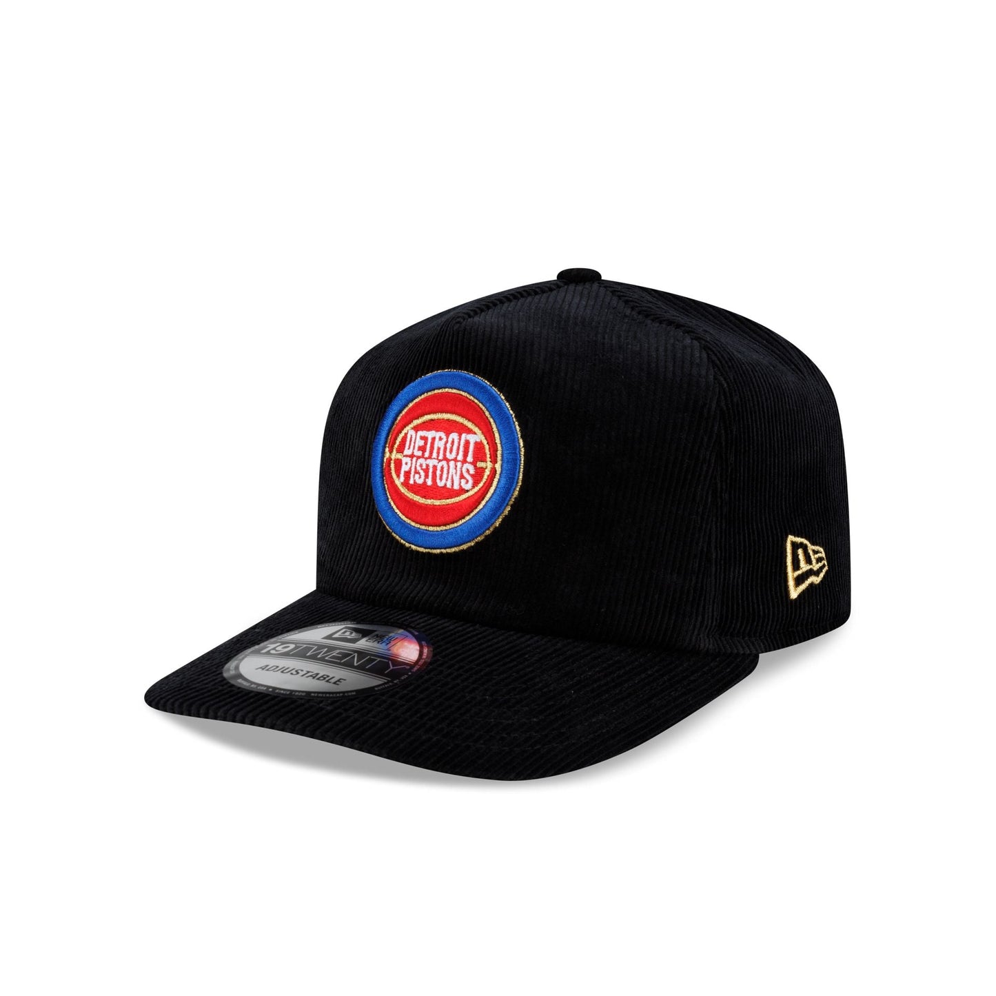 Detroit Pistons 1989 Finals Black & Gold Corduroy 19TWENTY Adjustable Hat