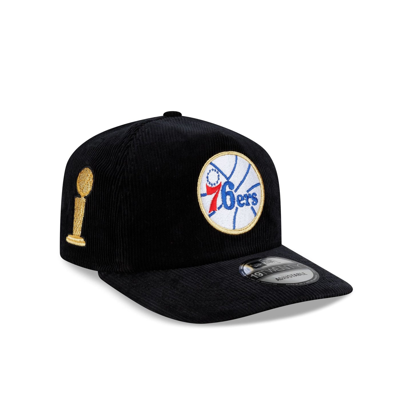 Philadelphia 76ers 1983 Finals Black & Gold Corduroy 19TWENTY Adjustable Hat