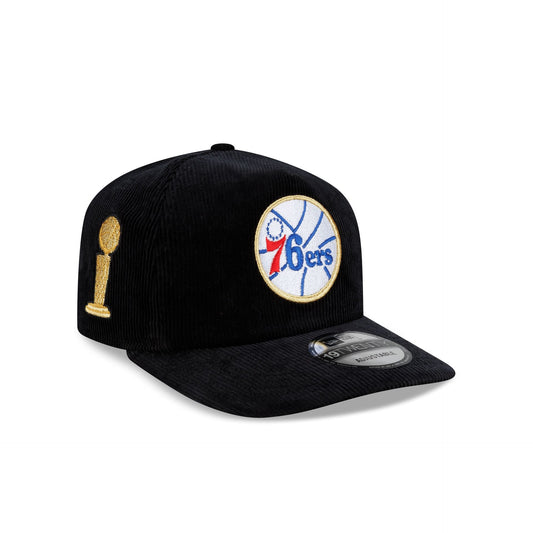 Philadelphia 76ers 1983 Finals Black & Gold Corduroy 19TWENTY Adjustable Hat